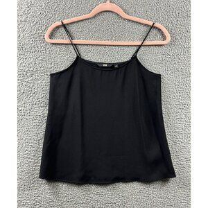 Uniqlo Tank Top Womens Size XS Black Camisole Spaghetti Strap Casual Blouse